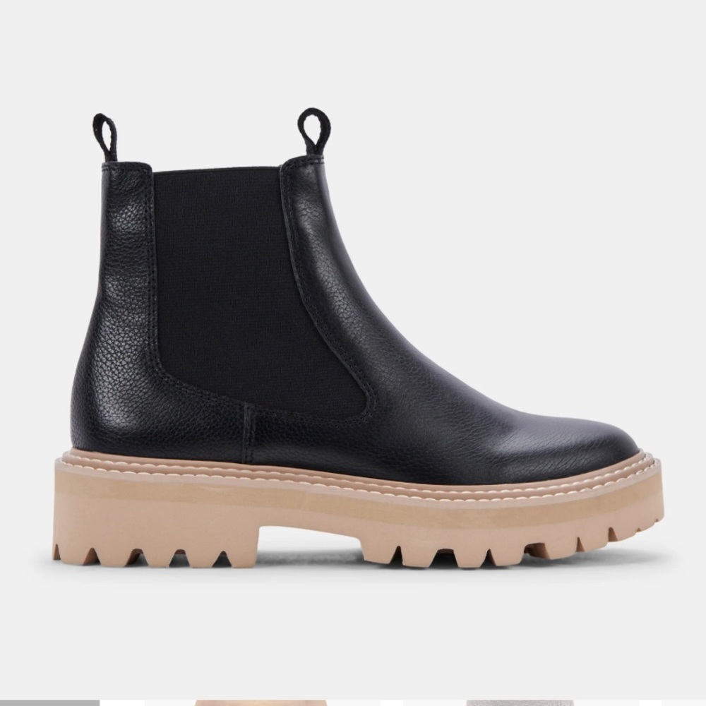 Dolce Vita Black and Tan Winter Boots
